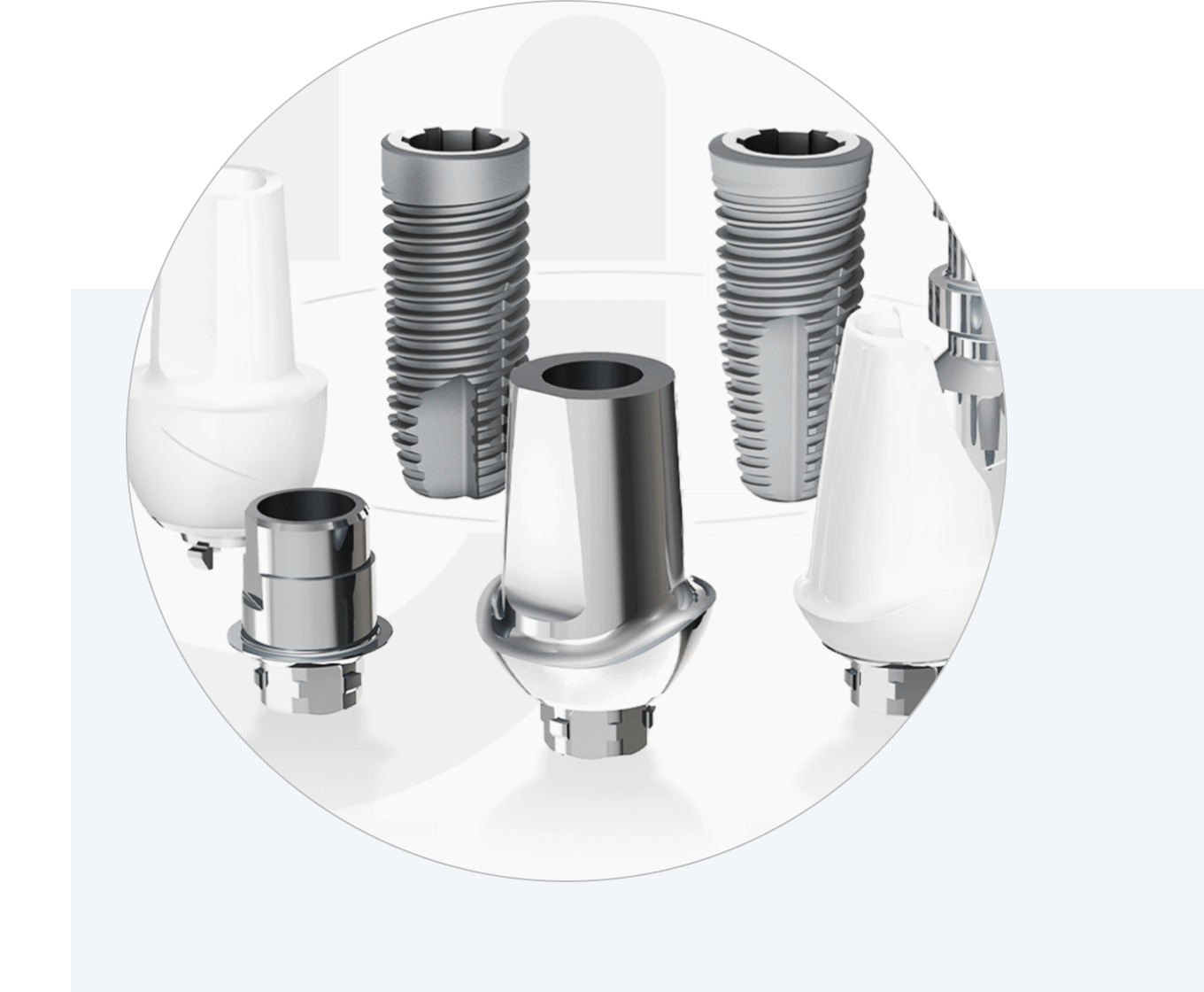 歯科インプラントの各種パーツ